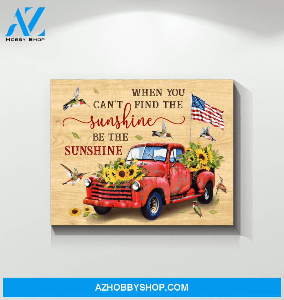 Hummingbird Be The Sunshine Canvas Wall Art