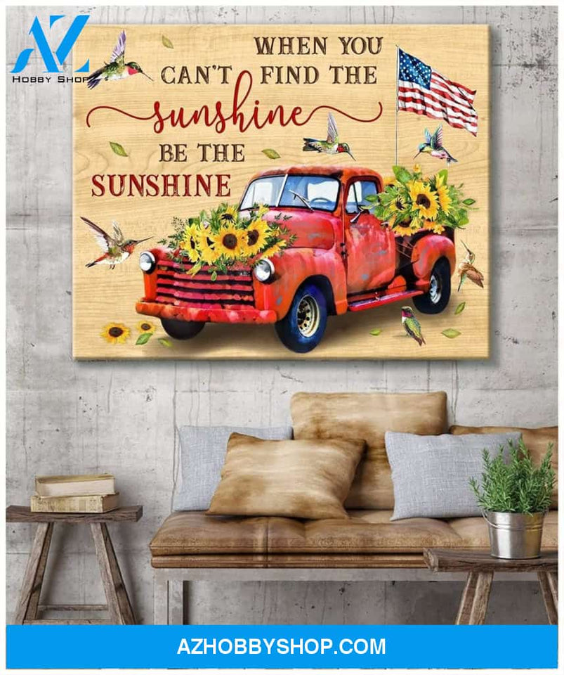 Hummingbird Be The Sunshine Canvas Wall Art