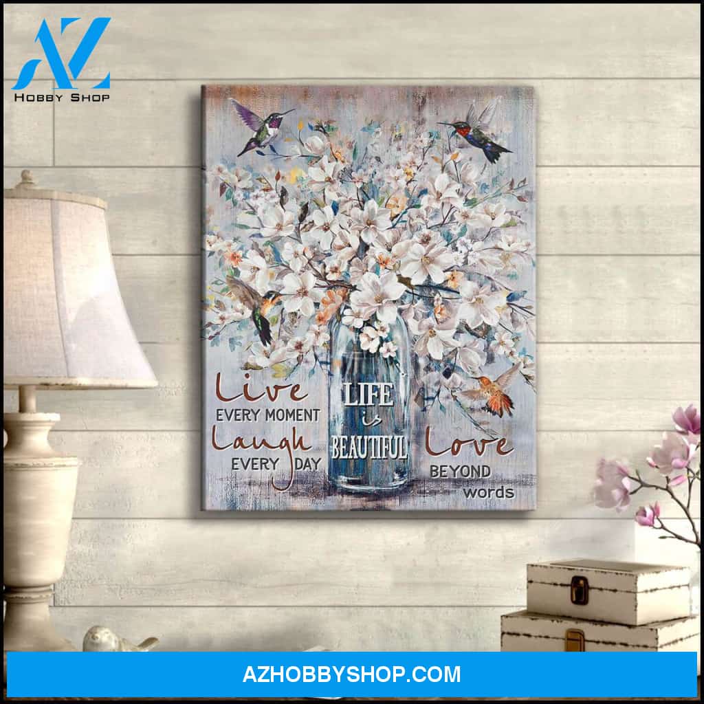 Hummingbird Beautiful Canvas Wall Art