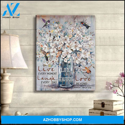 Hummingbird Beautiful Canvas Wall Art