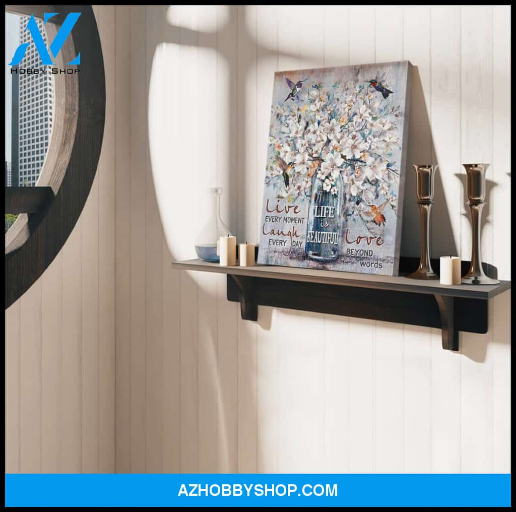 Hummingbird Beautiful Canvas Wall Art