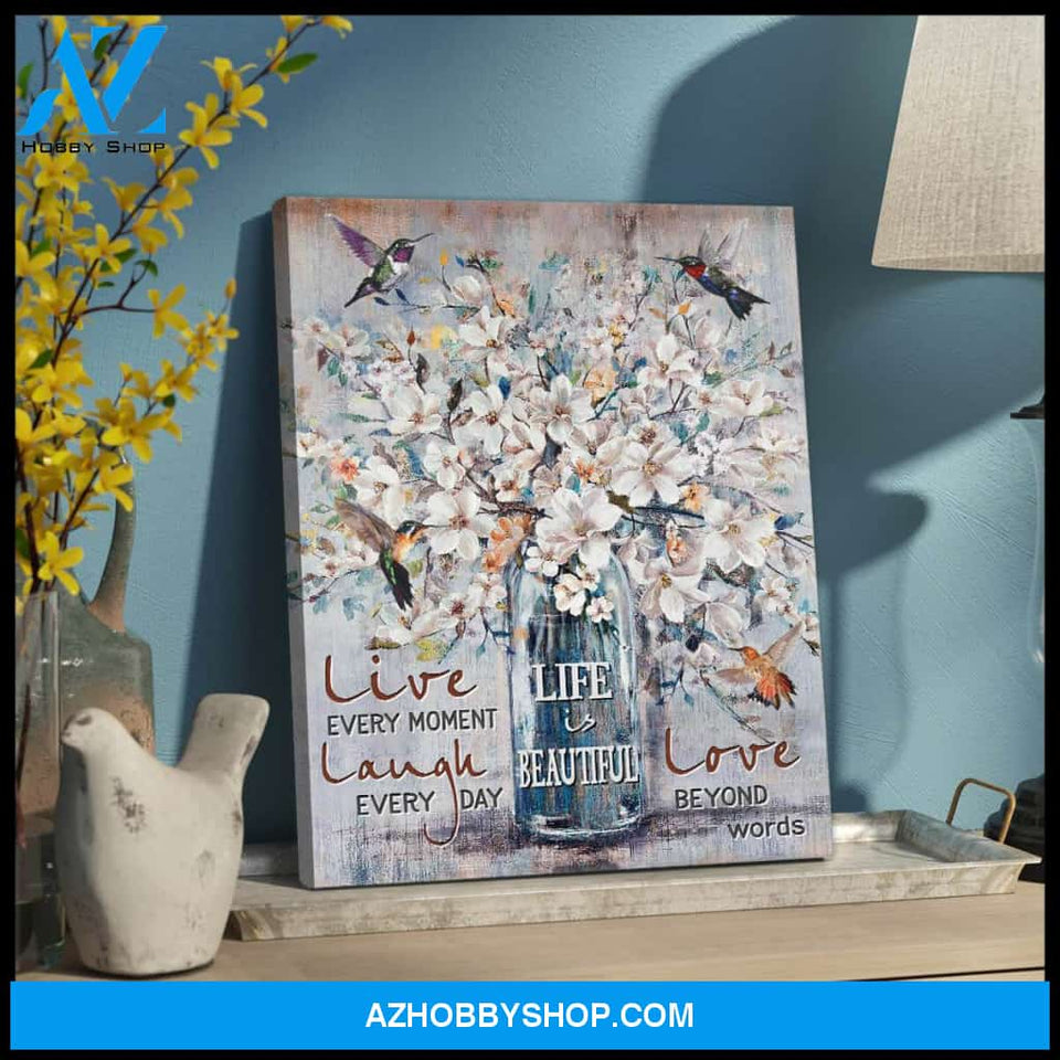 Hummingbird Beautiful Canvas Wall Art