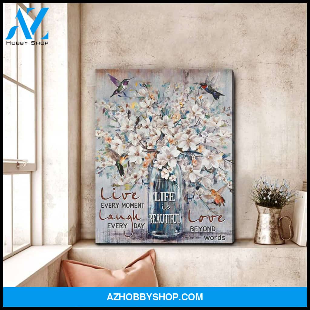Hummingbird Beautiful Canvas Wall Art