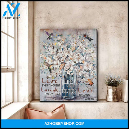 Hummingbird Beautiful Canvas Wall Art