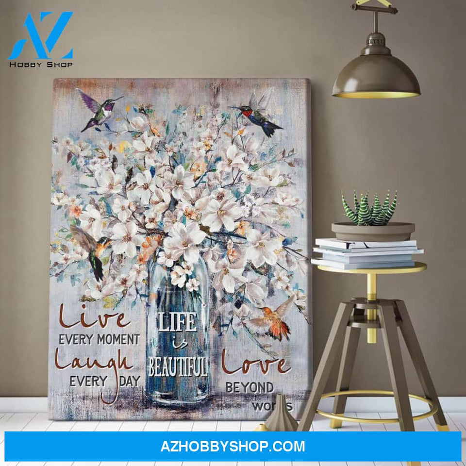 Hummingbird Beautiful Canvas Wall Art