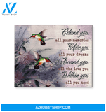 Hummingbird - Behind You All Your Memories - Canvas Wall Art