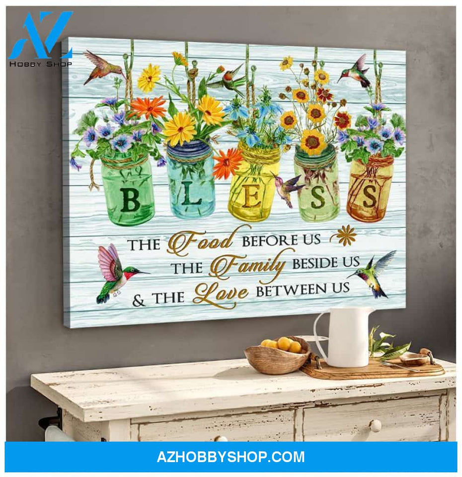 Hummingbird Bless Canvas Wall Art