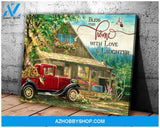 Hummingbird Bless Canvas Wall Art