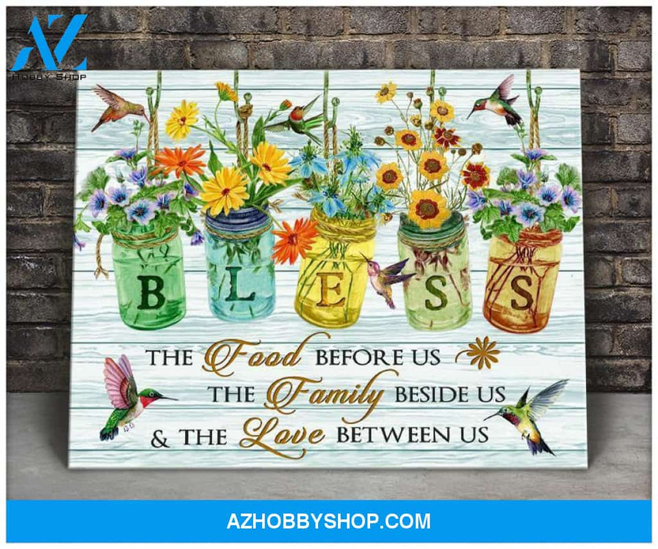 Hummingbird Bless Canvas Wall Art