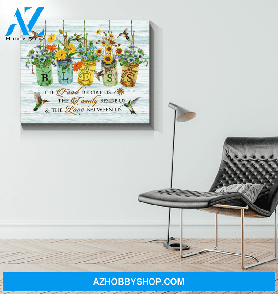 Hummingbird Bless Canvas Wall Art