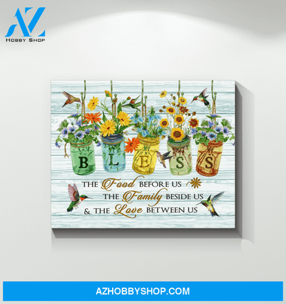 Hummingbird Bless Canvas Wall Art