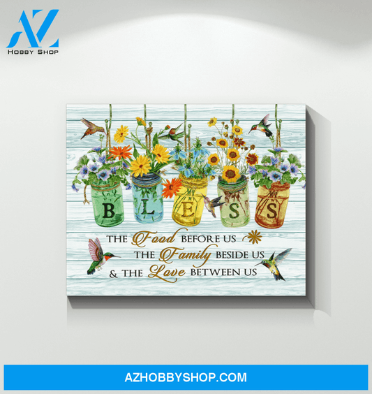 Hummingbird Bless Canvas Wall Art