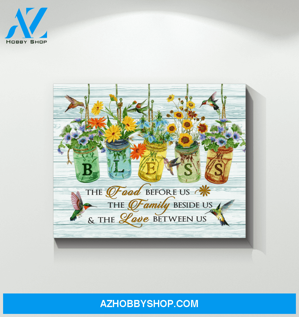 Hummingbird Bless Canvas Wall Art