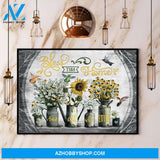 Hummingbird Bless This Home And All Who Enter Canvas And Poster, Wall Decor Visual Art