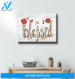 Hummingbird Blessed Canvas Wall Art