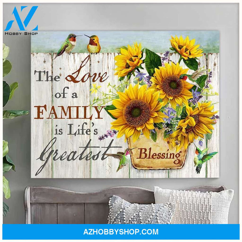 Hummingbird Blessing Canvas Wall Art