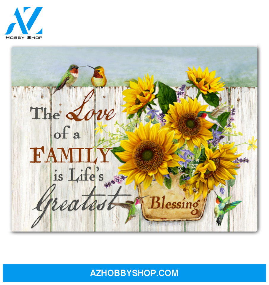 Hummingbird Blessing Canvas Wall Art