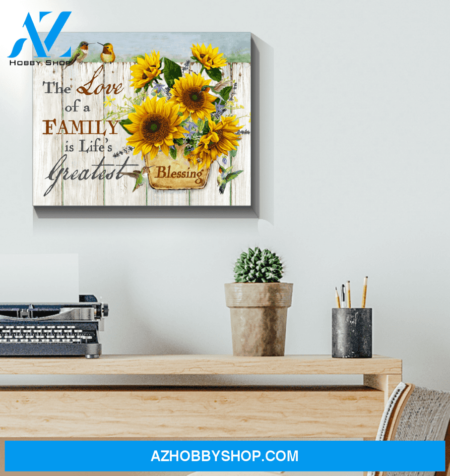 Hummingbird Blessing Canvas Wall Art