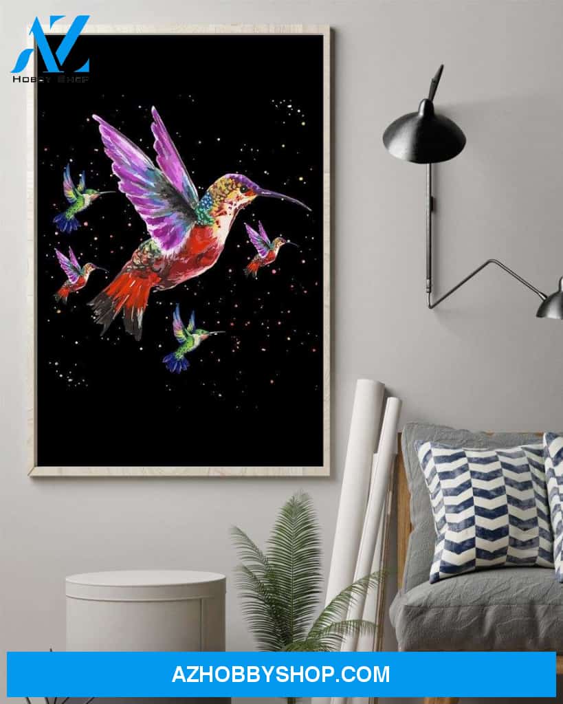 Hummingbird blink blink art poster
