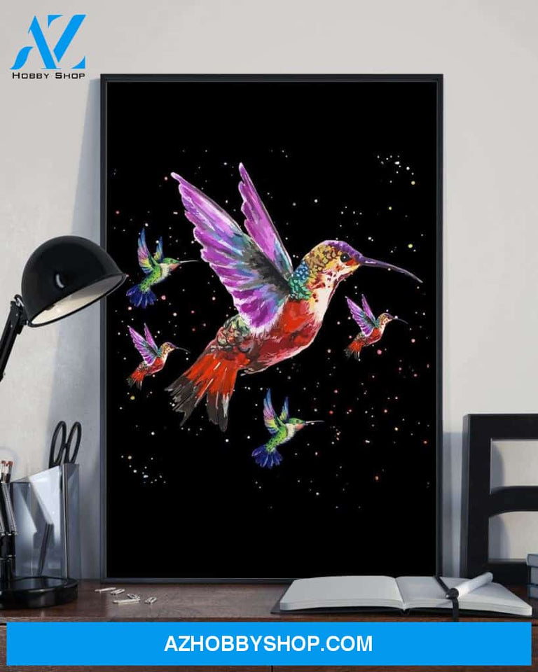 Hummingbird blink blink art poster