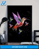 Hummingbird blink blink art poster