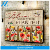 Hummingbird Bloom Canvas Wall Art
