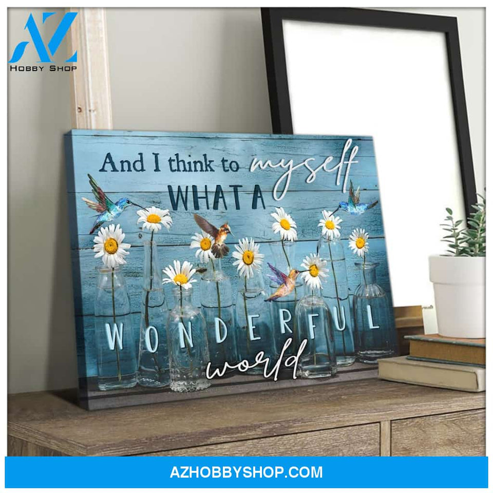 Hummingbird Canvas - Hanging Art For Living Room