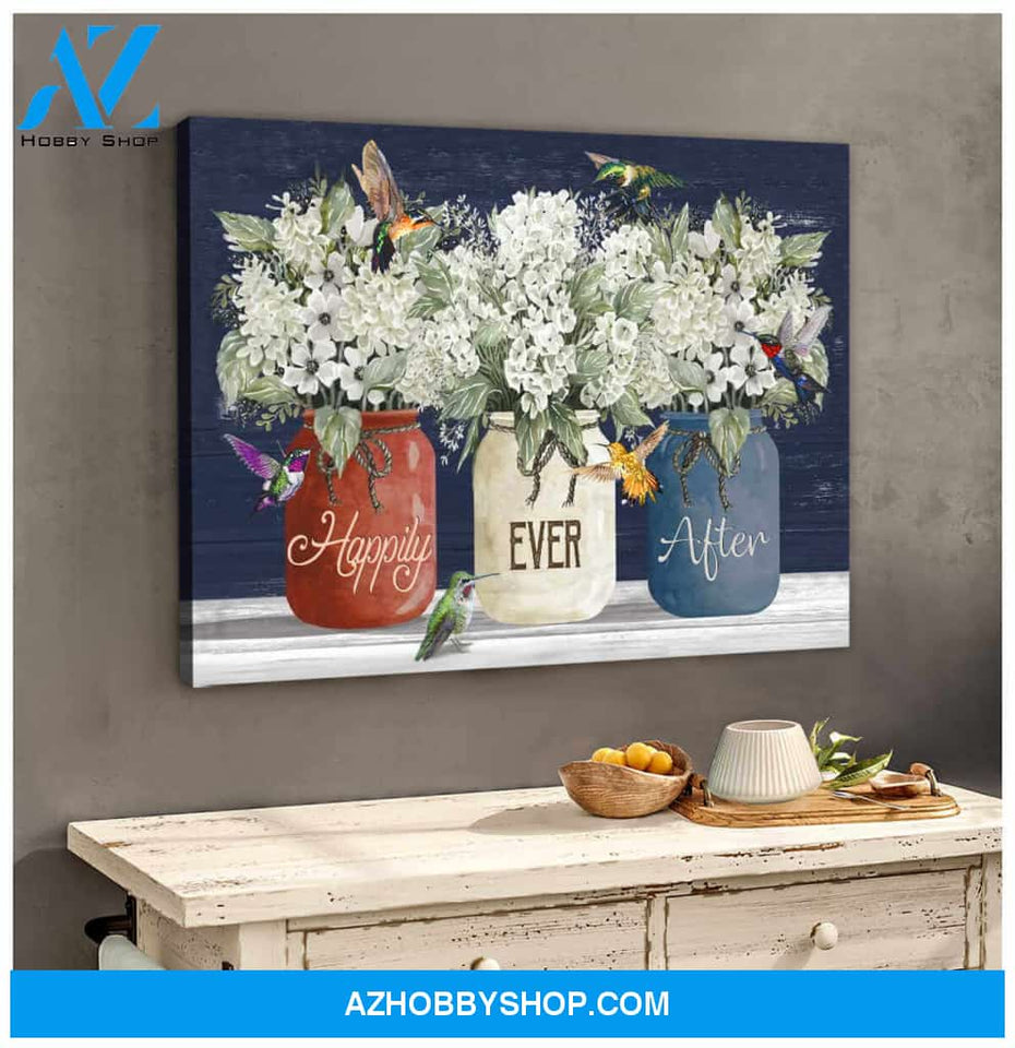 Hummingbird Canvas Happily Ever After Wall Art Decor
