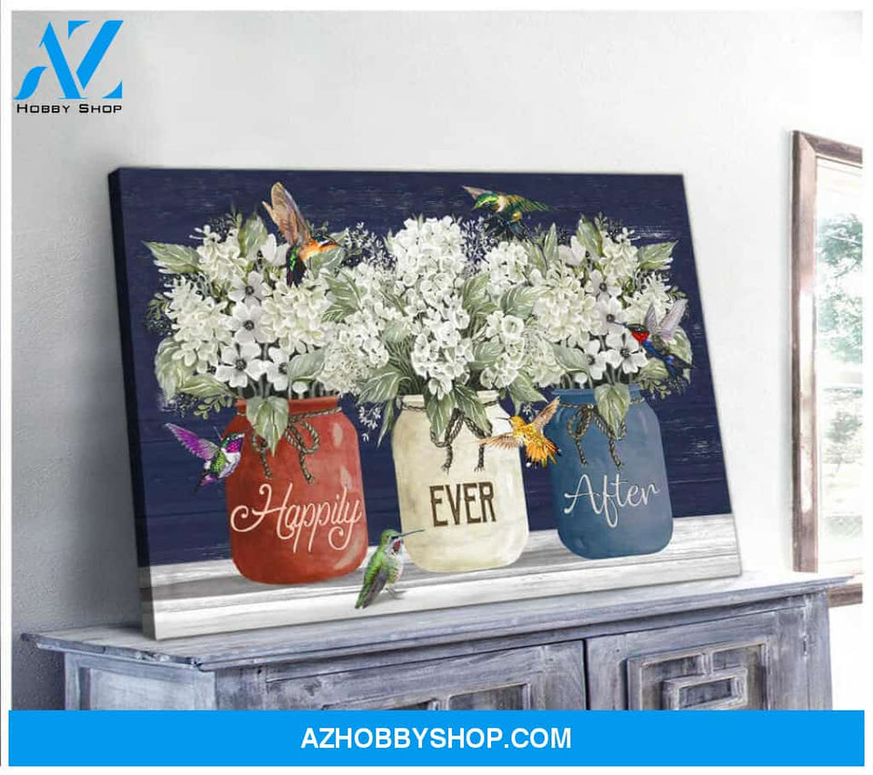 Hummingbird Canvas Happily Ever After Wall Art Decor