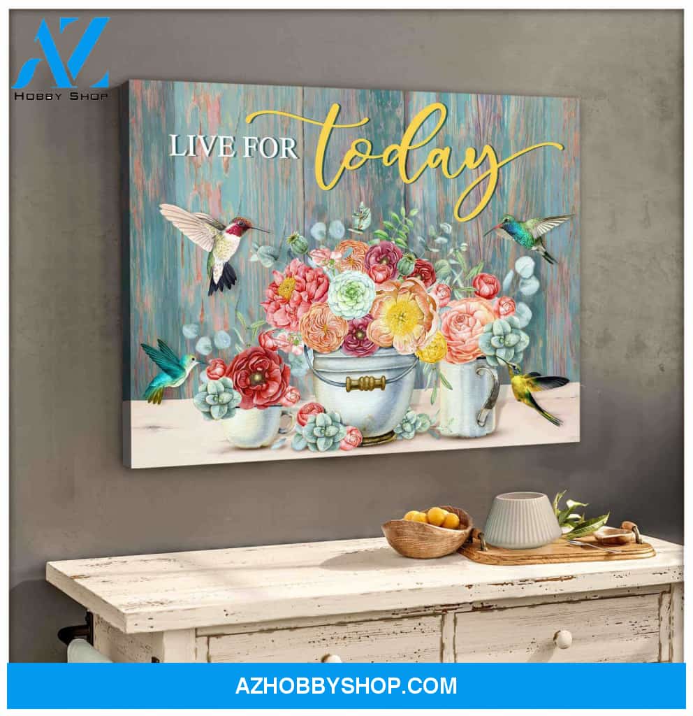 Hummingbird Canvas Live for today Wall Art Decor