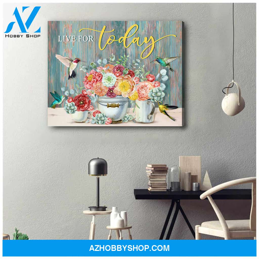 Hummingbird Canvas Live for today Wall Art Decor
