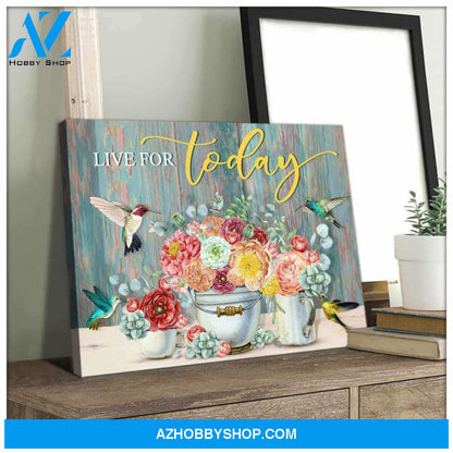 Hummingbird Canvas Live for today Wall Art Decor