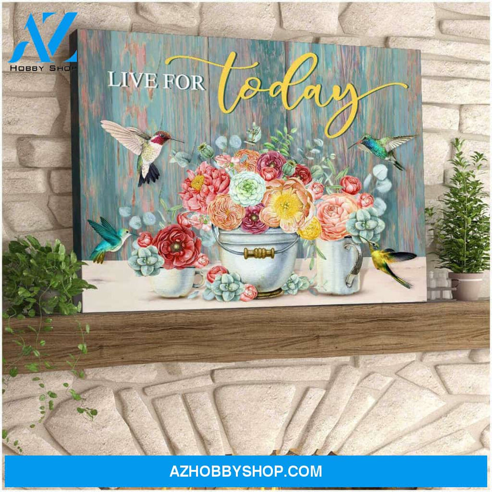 Hummingbird Canvas Live for today Wall Art Decor