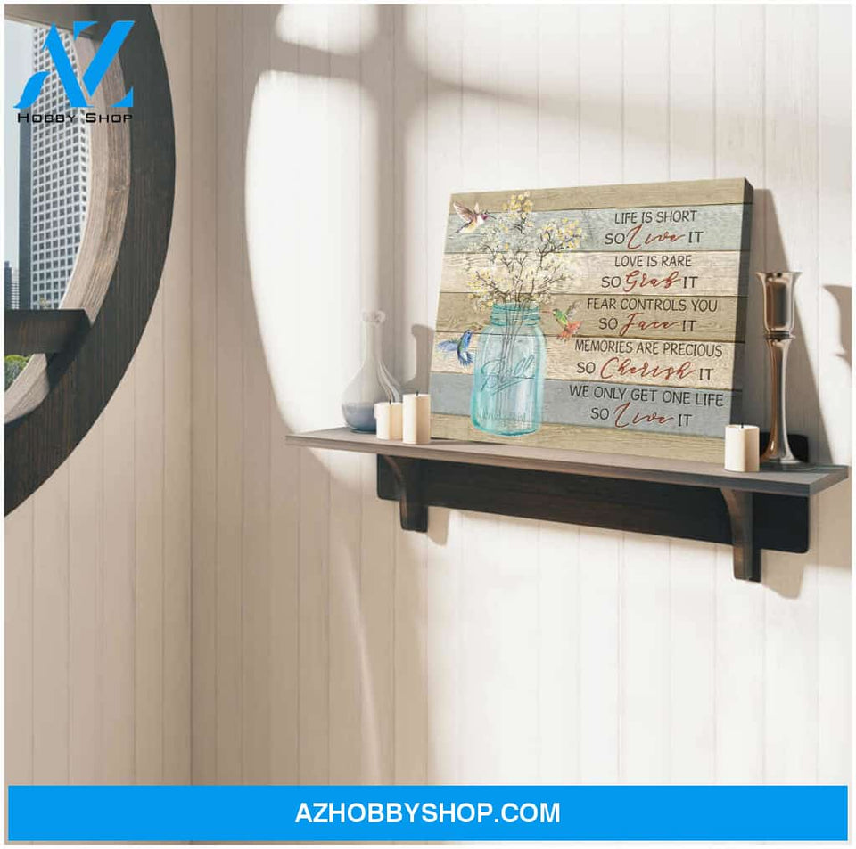 Hummingbird Canvas Live It Wall Art Decor