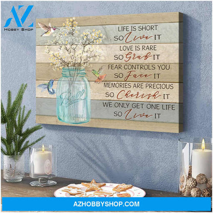 Hummingbird Canvas Live It Wall Art Decor