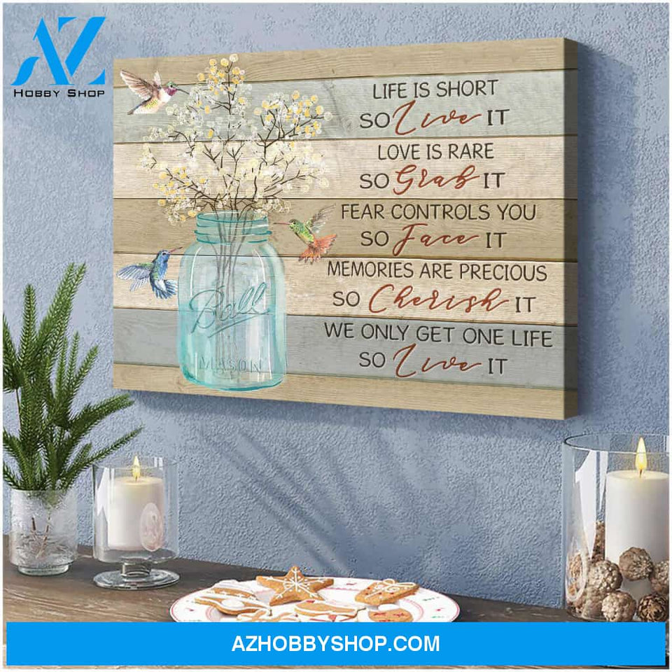 Hummingbird Canvas Live It Wall Art Decor