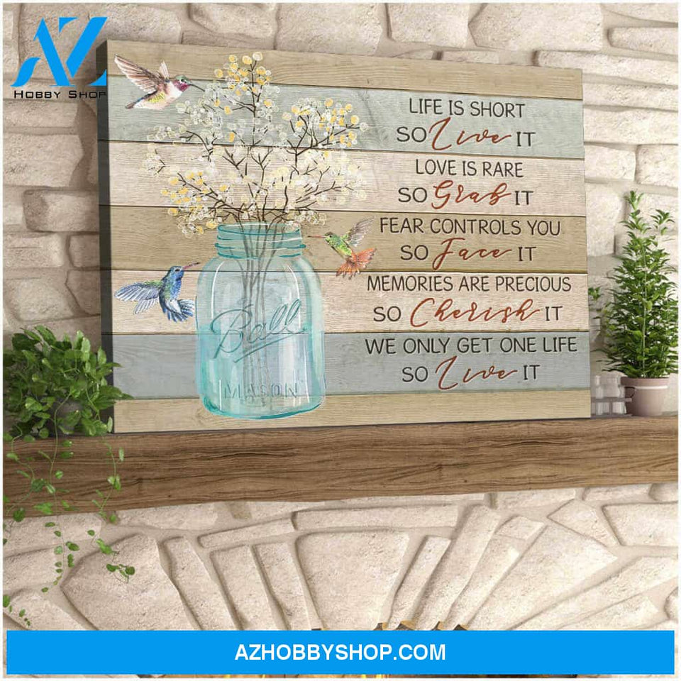 Hummingbird Canvas Live It Wall Art Decor