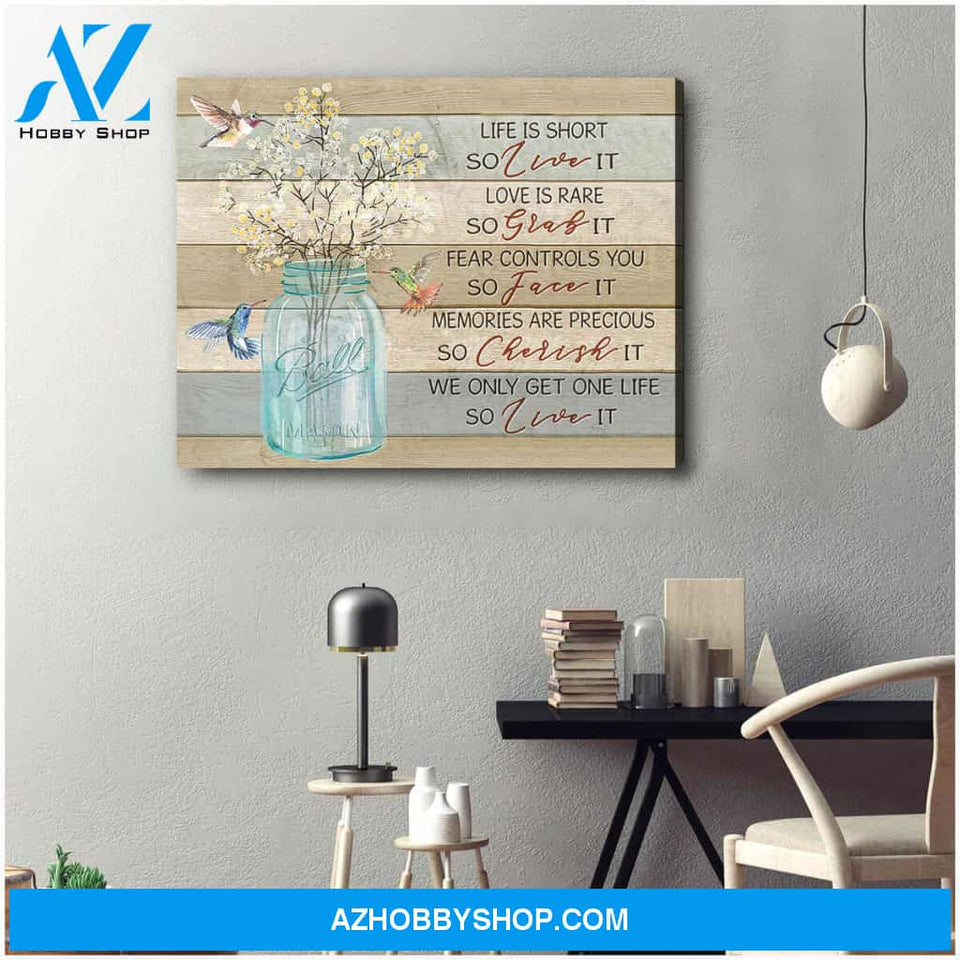 Hummingbird Canvas Live It Wall Art Decor