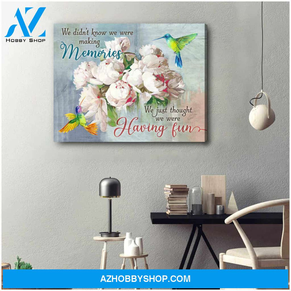 Hummingbird Canvas Making memories Wall Art Decor