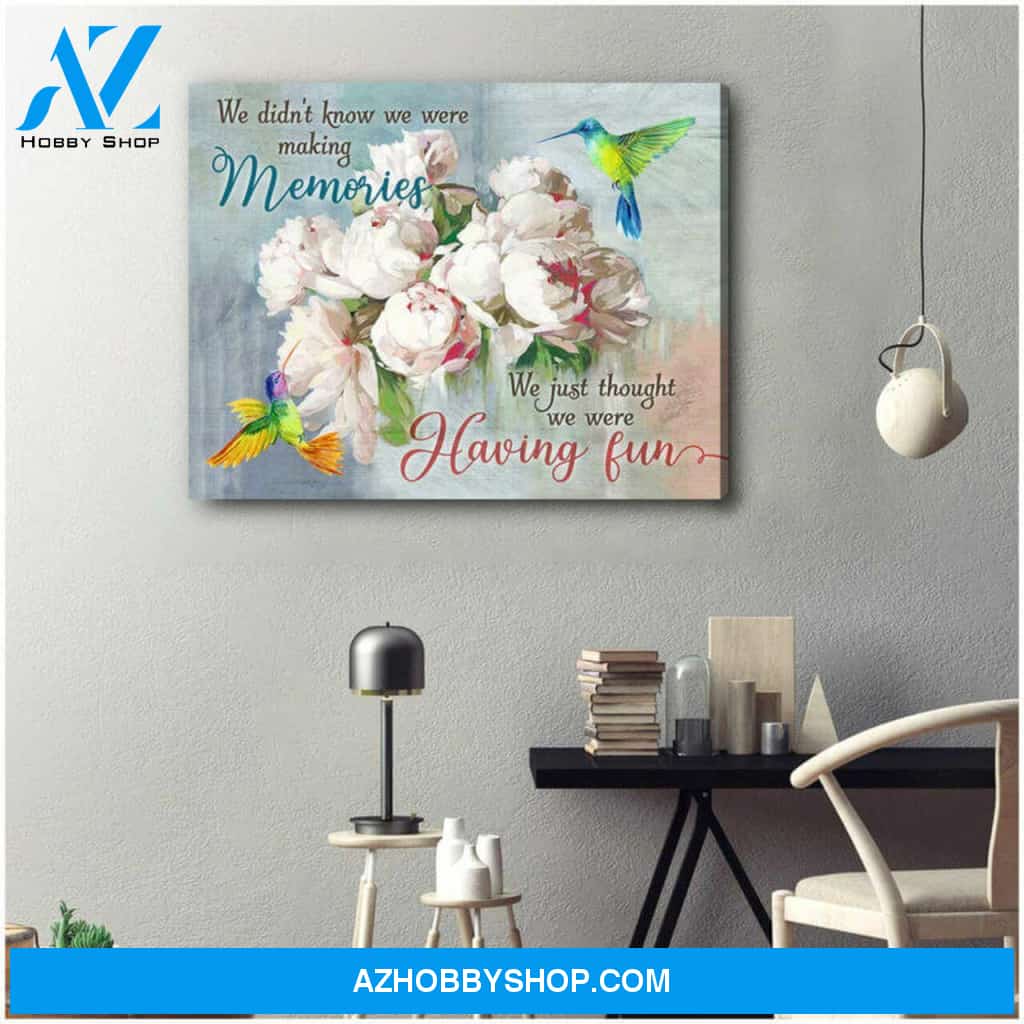 Hummingbird Canvas Making memories Wall Art Decor, gifts for hummingbird lovers