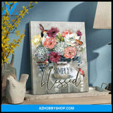 Hummingbird Canvas Simply Blessed Wall Art Decor