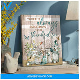 Hummingbird Canvas There is always something to be thankful for Wall Art Decor