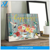 Hummingbird Canvas Today I choose Happiness Wall Art Decor