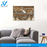 Hummingbird Custom Name Christmas Canvas Wall Art