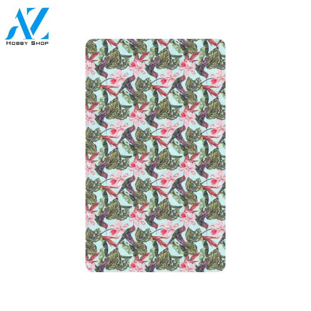 Hummingbird Cute Themed Print Rubber Doormat
