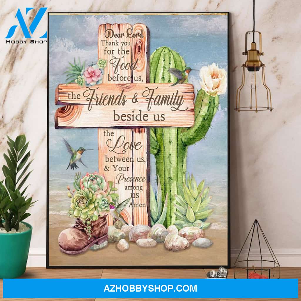 Hummingbird Dear Lord Thank You For The Food Before Us Canvas And Poster, Wall Decor Visual Art