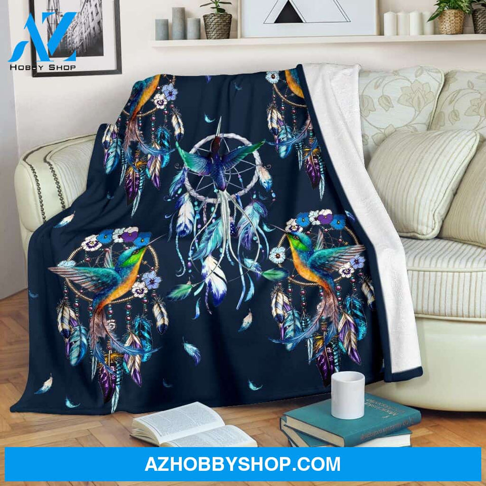 Hummingbird dream catcher Fleece Blanket