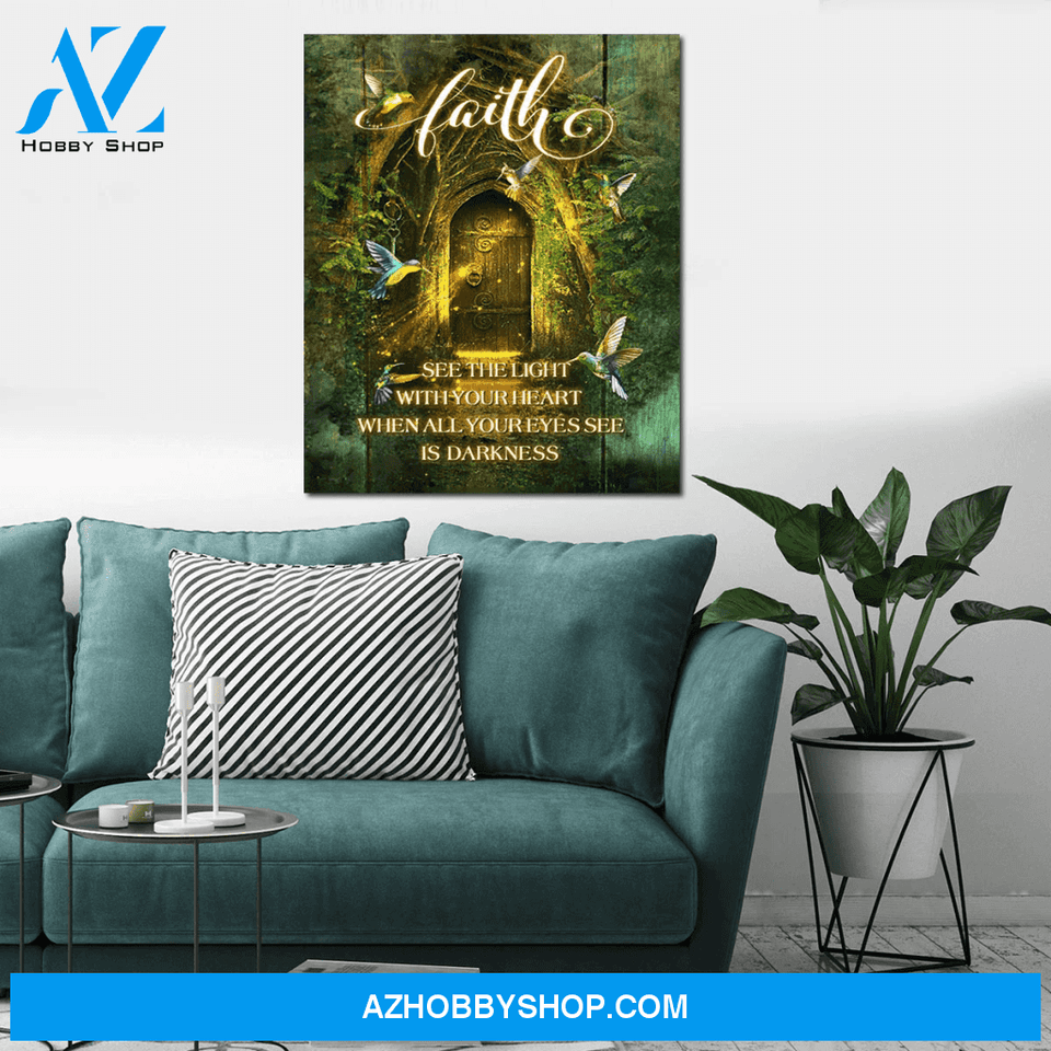 Hummingbird Faith Wall Art Canvas