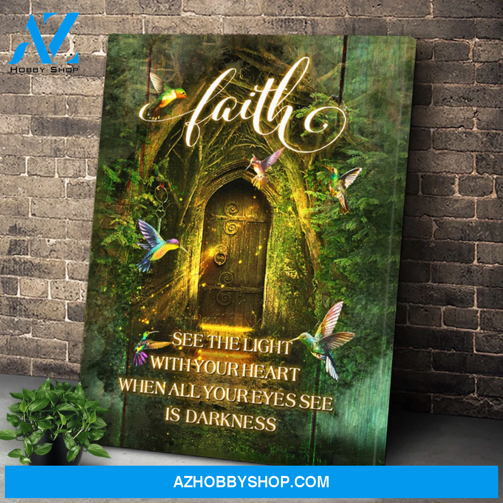 Hummingbird Faith Wall Art Canvas