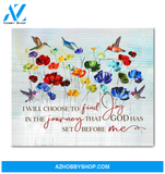 Hummingbird Find Joy Canvas Wall Art